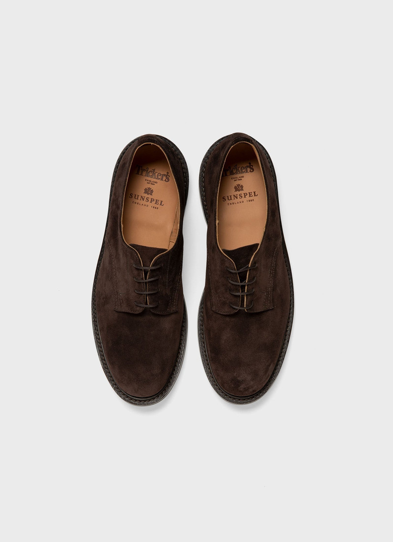 Sunspel and Trickers Suede Derby Shoe 4