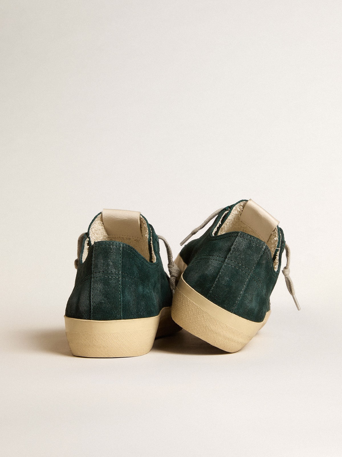 V-Star in forest-green suede with white leather star - 4