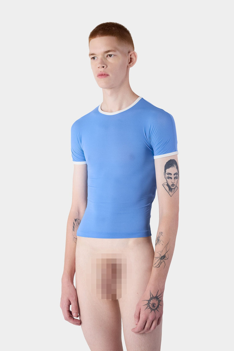 SUPER STRETCH SHORTSLEEVE TOP / sapphire blue 1