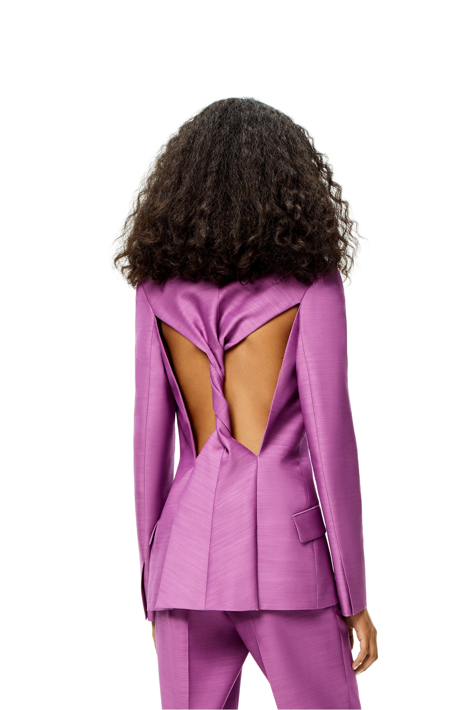 Twisted tailored jacket in wool and silk - 4