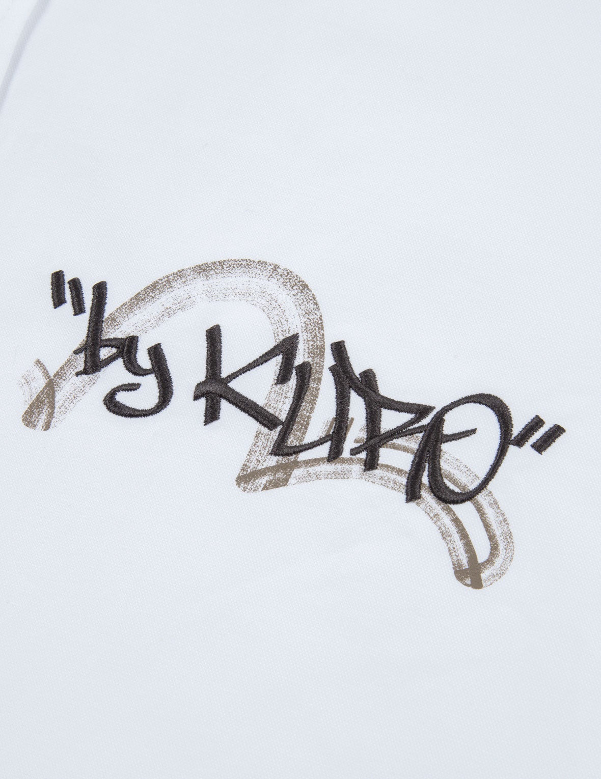 Kamon and Graffiti Print Oxford Shirt - 11