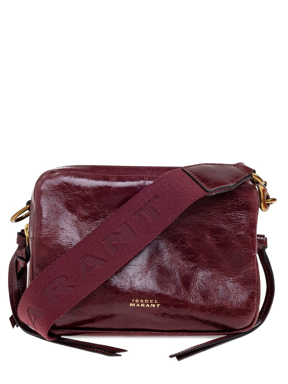 Wardy Camera logo-detailed leather shoulder bag - 1