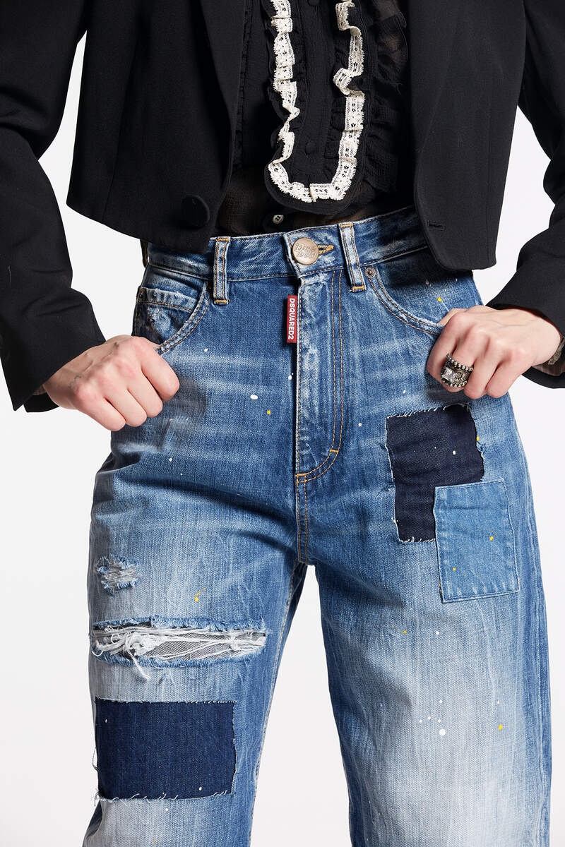 MEDIUM PATCH WASH SASOON JEANS - 3