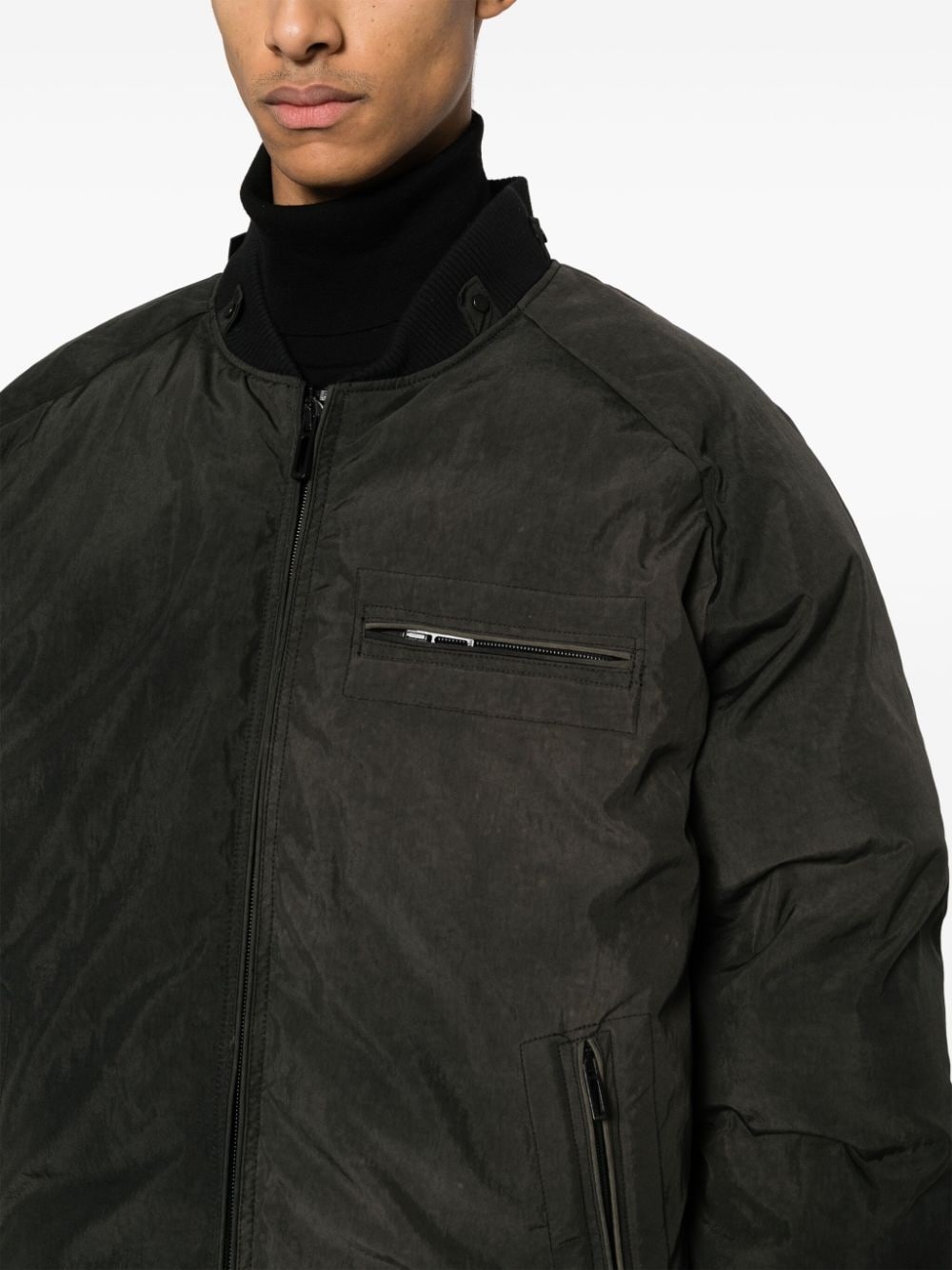 logo-patch feather-down jacket - 6