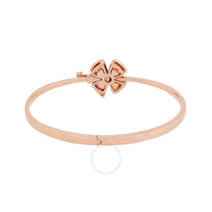 Bvlgari 18k Rose Gold Diamond Fiorever Bracelet, Size M - 3