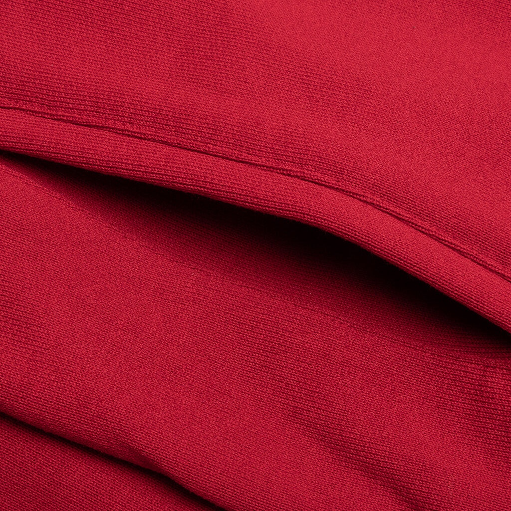 LOGO AND SKULL HOODIE - RED - 4
