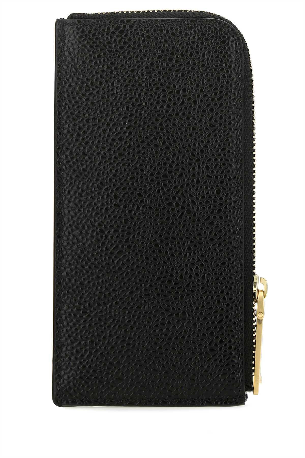 Thom Browne Women Black Leather Coin Purse - 3