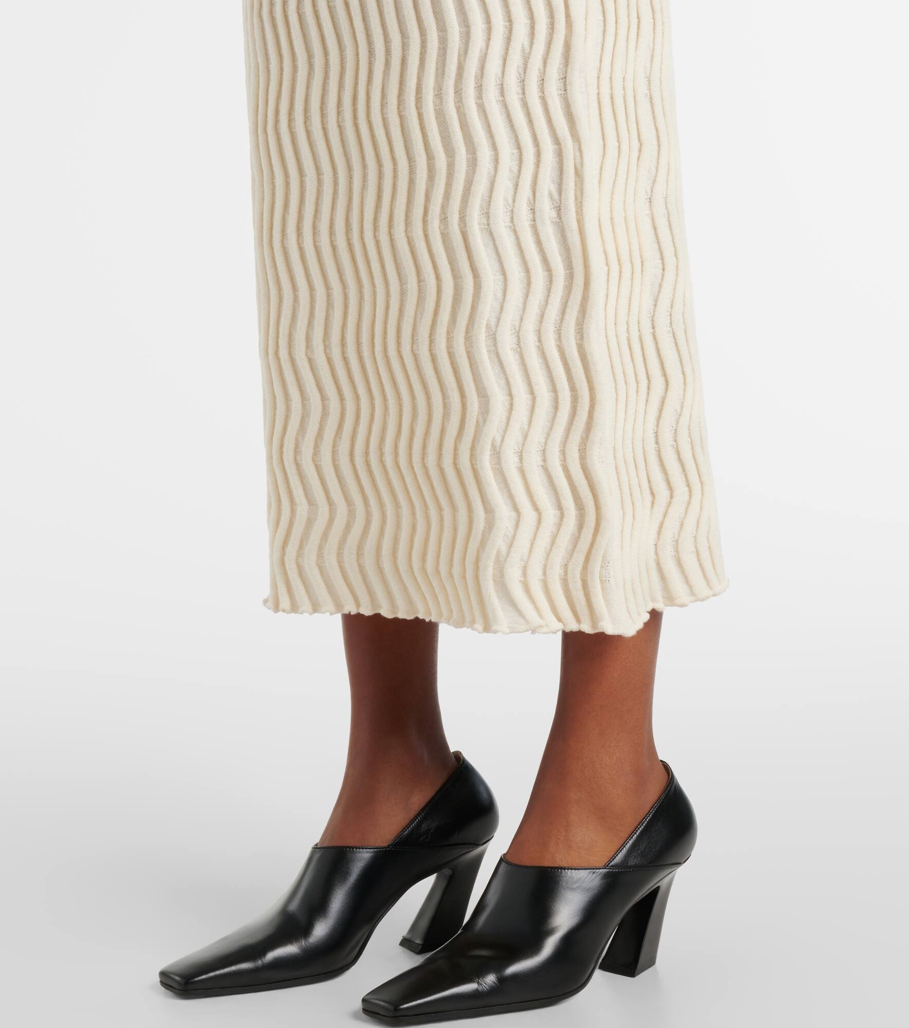 Wool midi skirt - 5