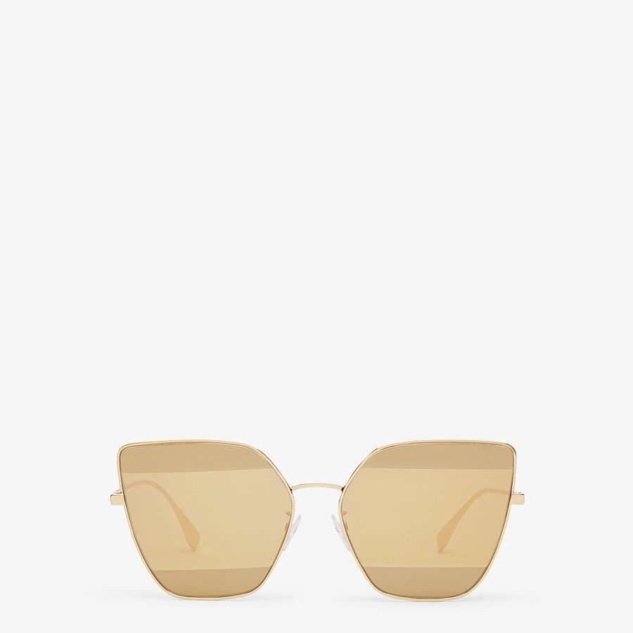 Sunglasses with gold-mirrored lenses - 1