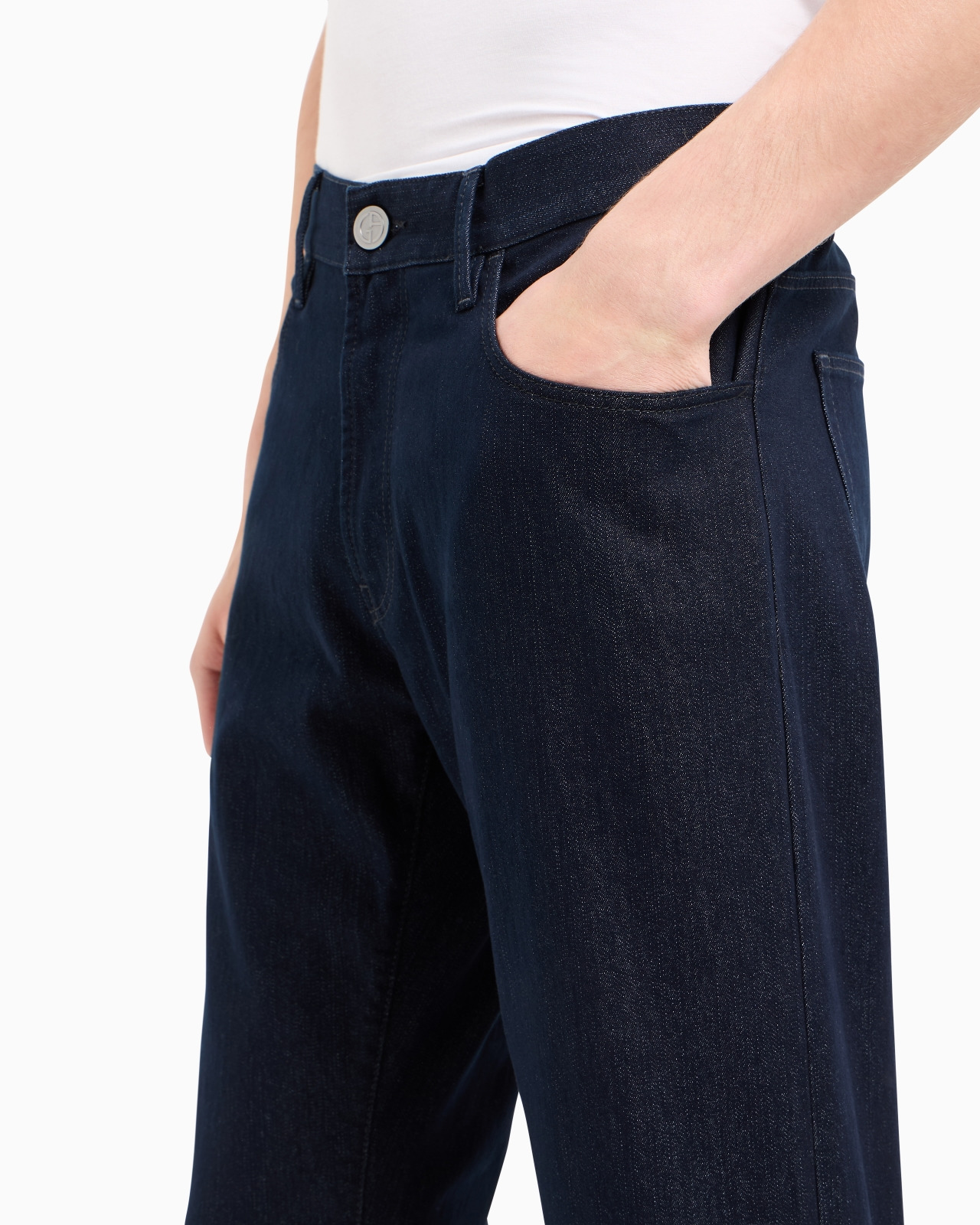 Regular-fit, five-pocket trousers in stretch cotton - 5
