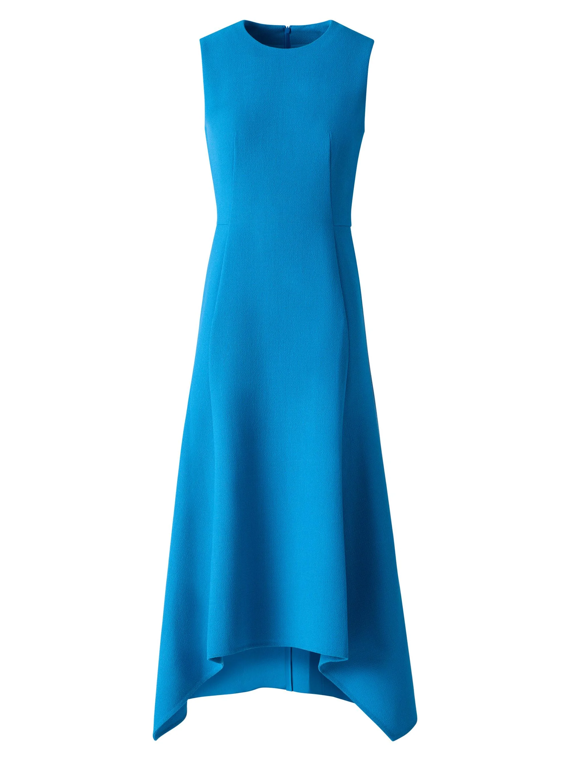 Women's Double-Face Wool Crepe Midi-Dress - Twilight - 1