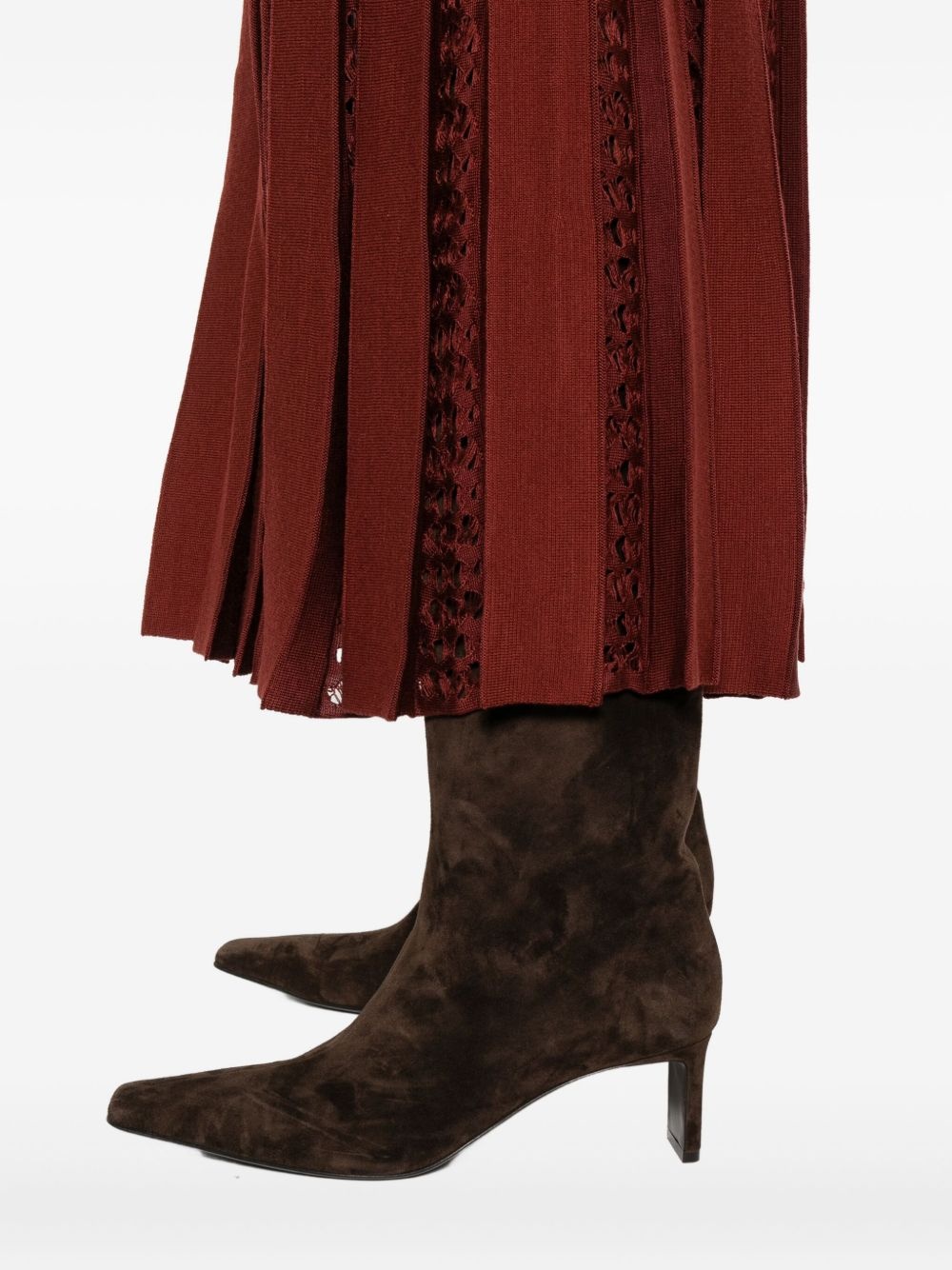 silk-blend dress - 5