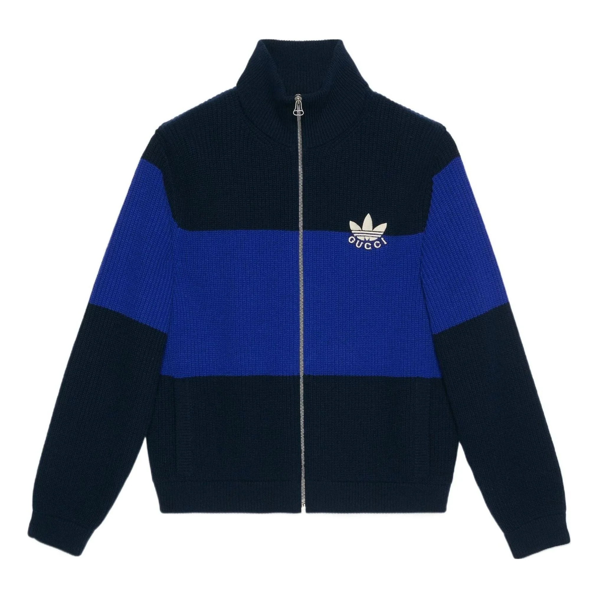 Gucci x adidas Wool Zip Jacket 'Blue Navy' 700447-XKCH7-4237 - 1