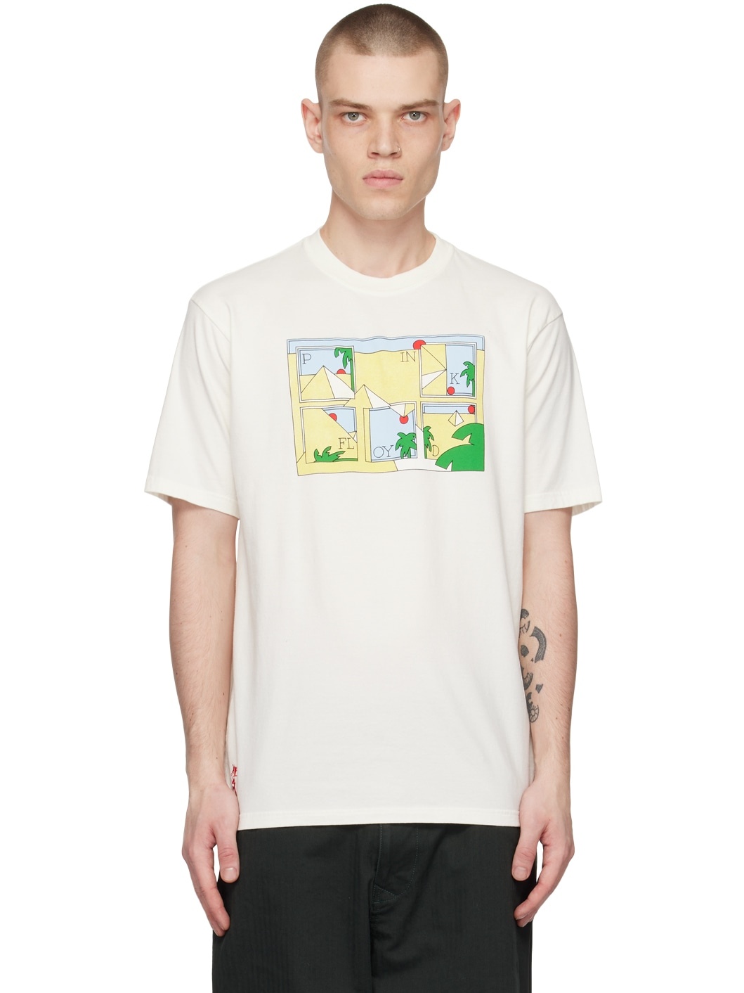 UNDERCOVER Off-White Printed T-Shirt | ssense | REVERSIBLE