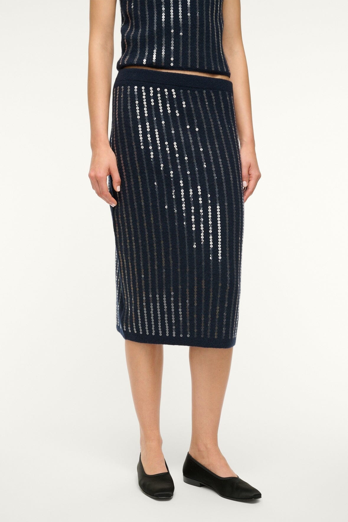 STAUD MIMI SKIRT NAVY - 3