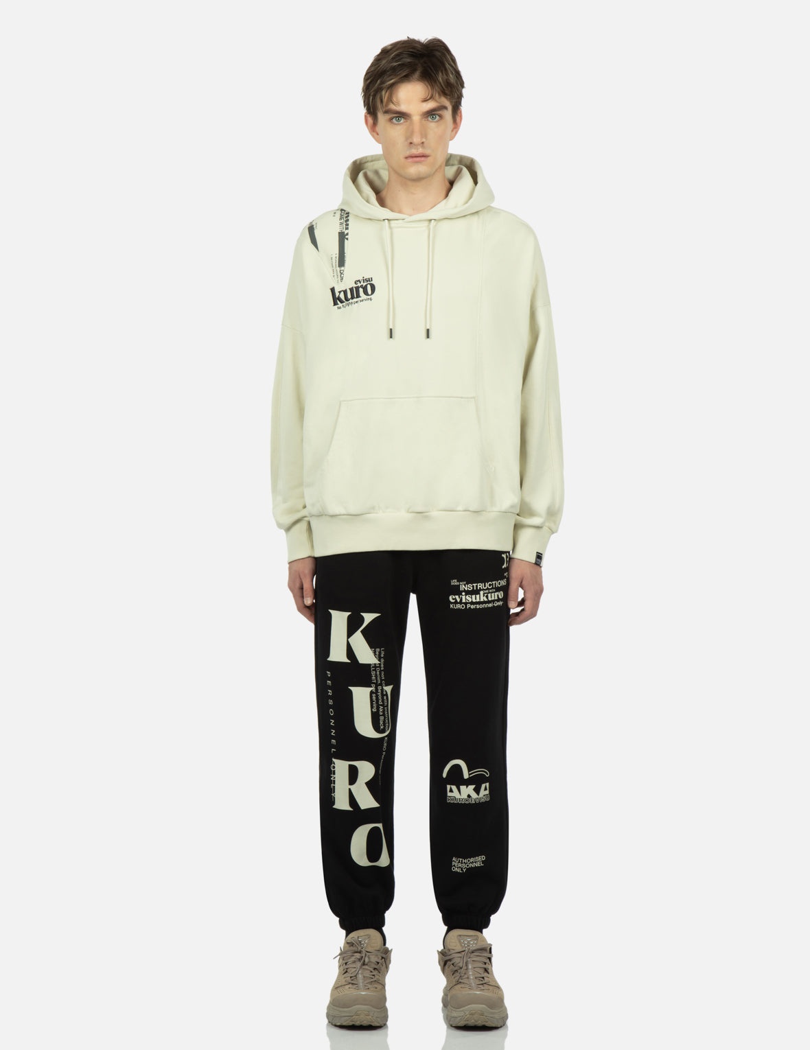 Logo Printed Pannel Hoodie - 6