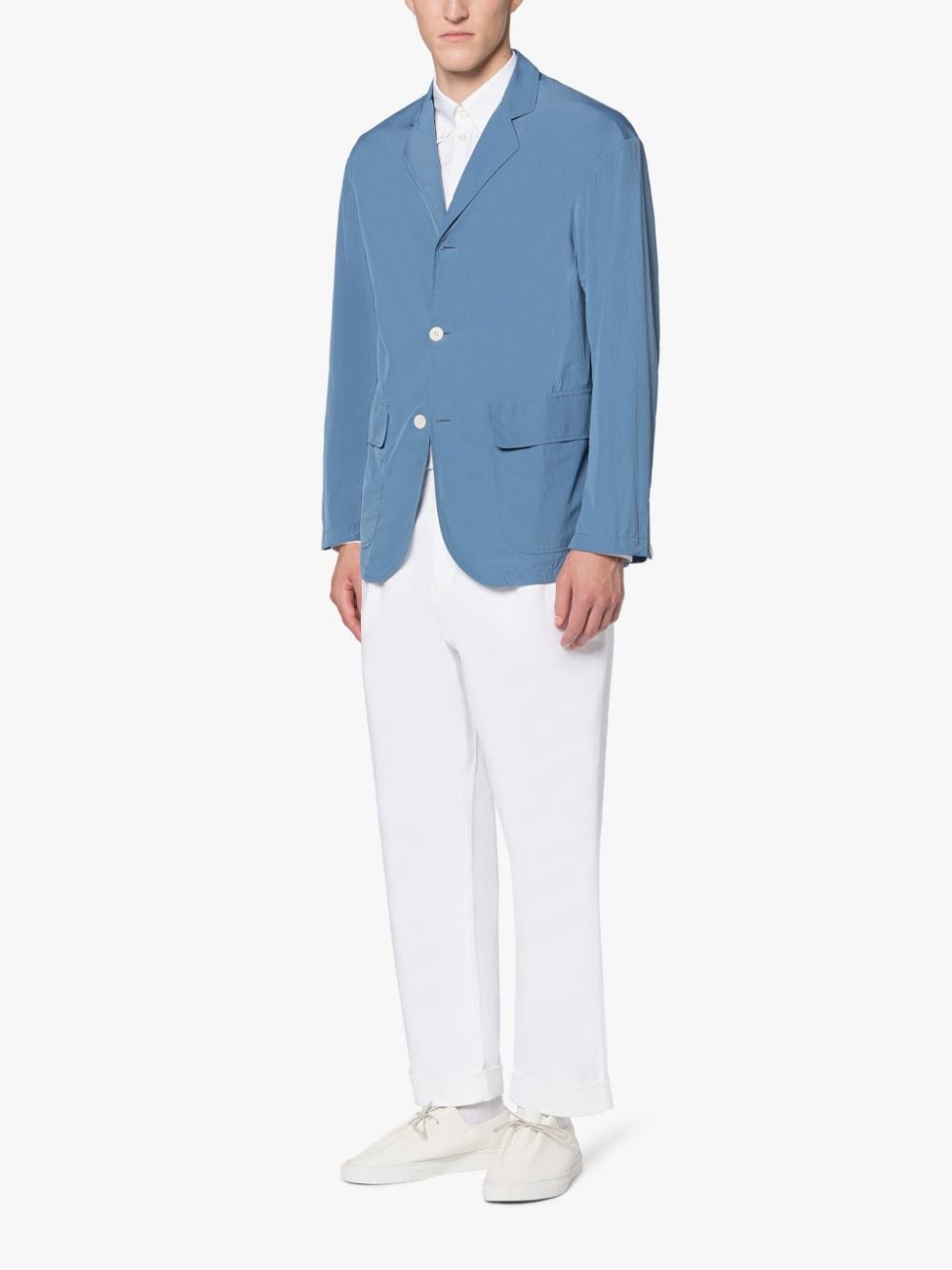 CAPTAIN SKY BLUE NYLON JACKET - 4