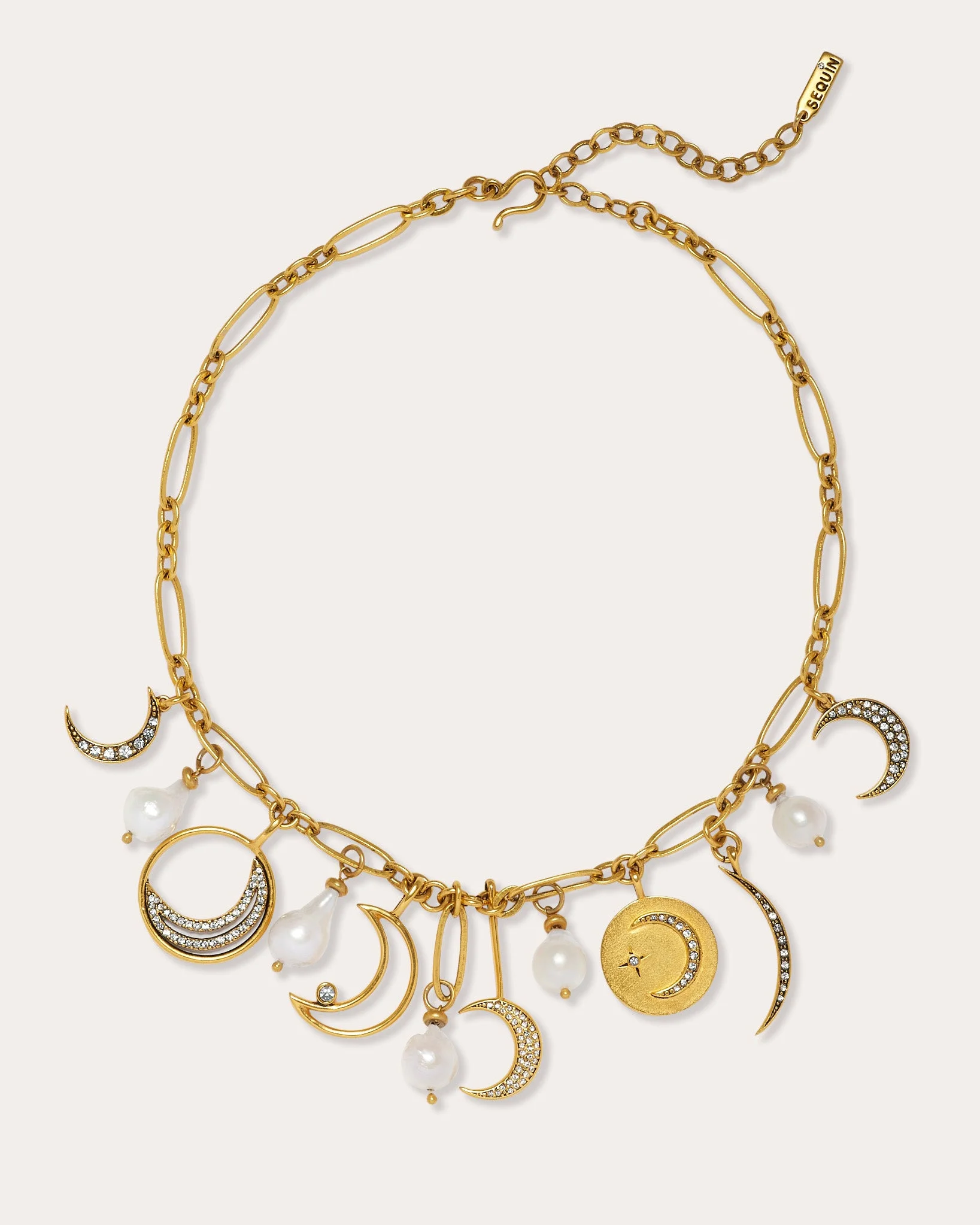 Crescent Charm Necklace - 1