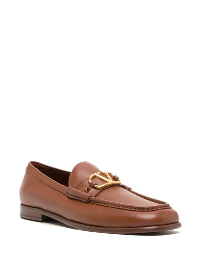 Valentino logo-plaque detail loafers outlook