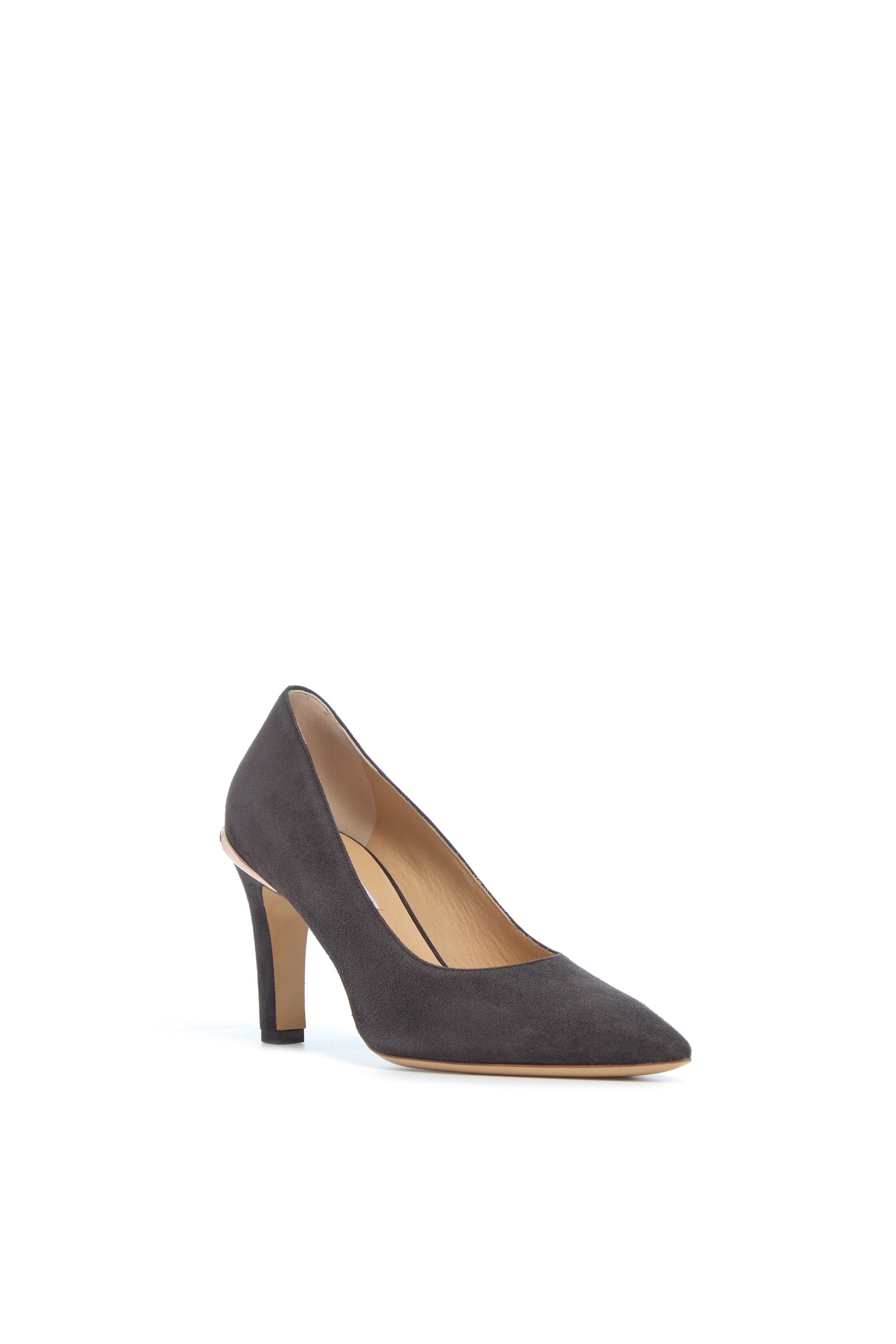 Edwina High Heel Stiletto Pump in Chocolate Suede - 2