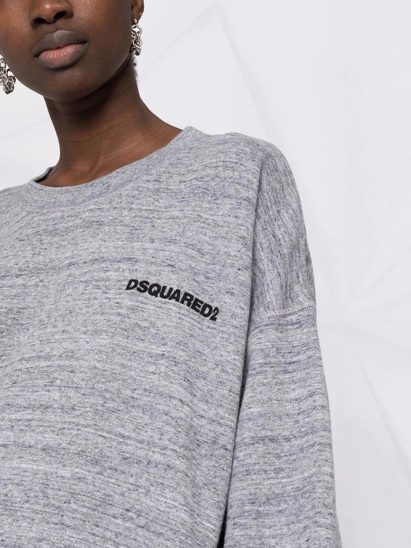 logo-print sweater dress 3