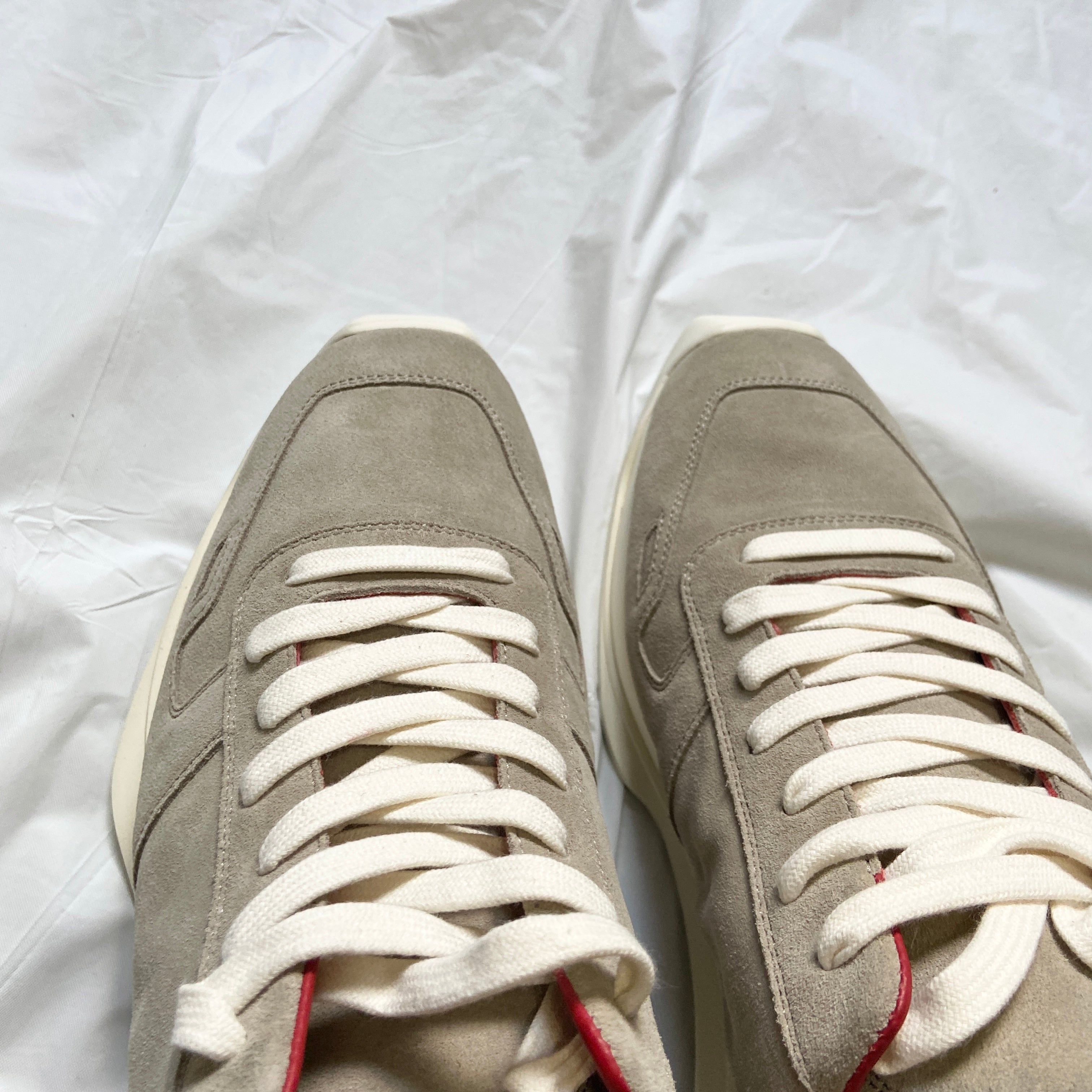 BWN Rick owens fw19 larry bwnt vintage runners pearl silver grey 42 - 7