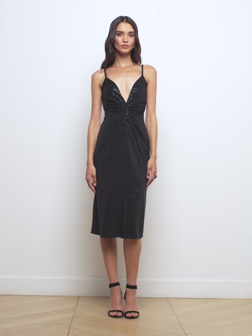 Chatou Sequin Twist-Front Dress - 5