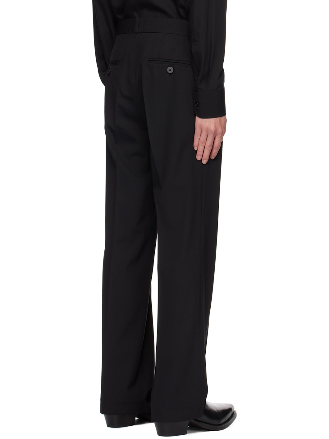Black Pleated Trousers - 3