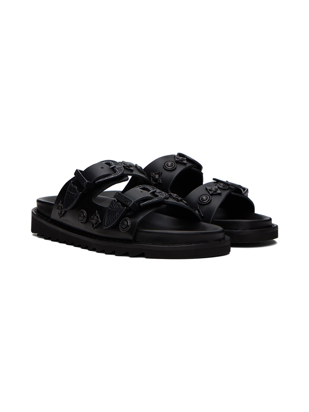 SSENSE Exclusive Black Buckle Sandals - 4