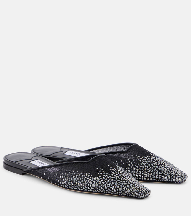 Vivi embellished mesh mules - 1
