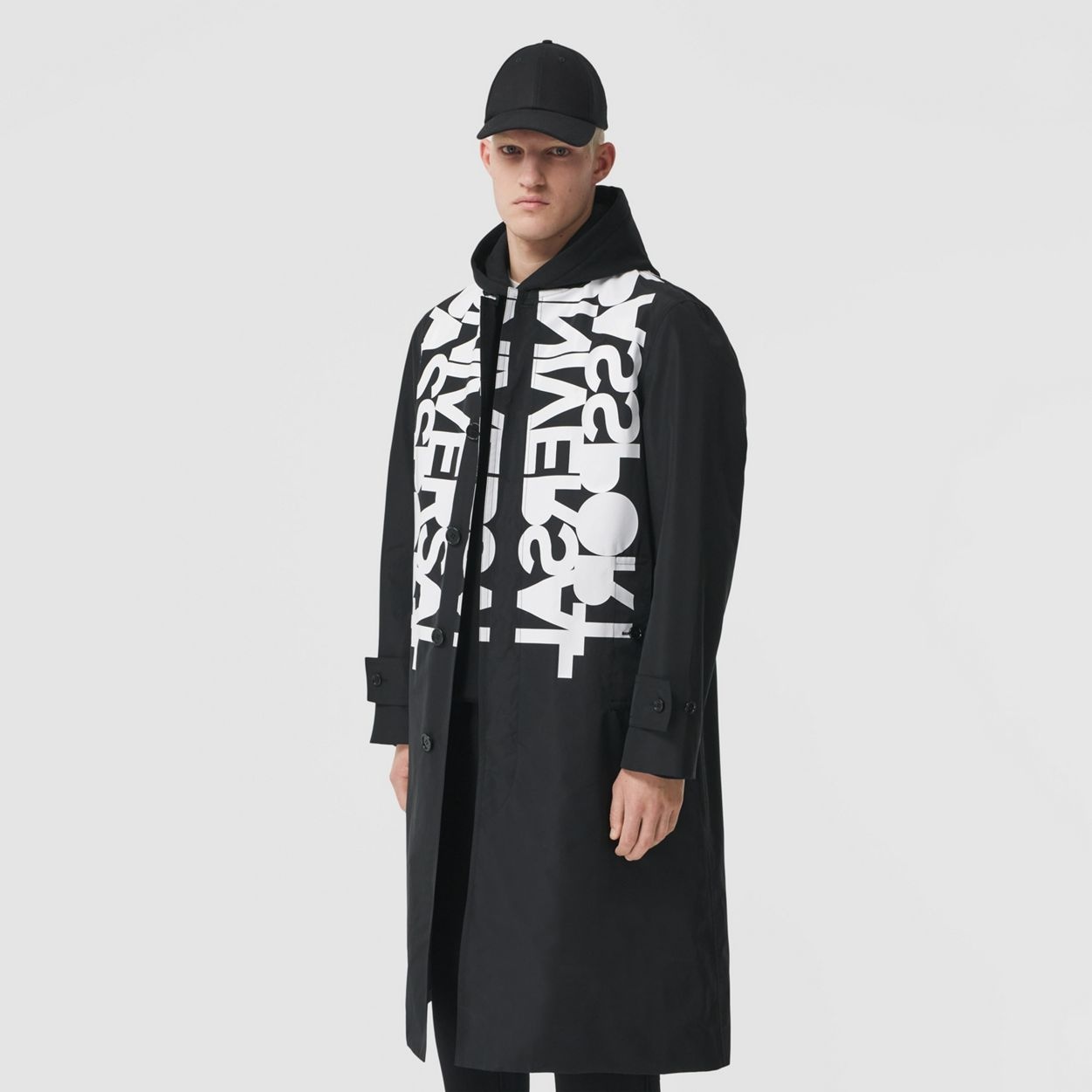 Slogan Print Technical Cotton Car Coat - 6