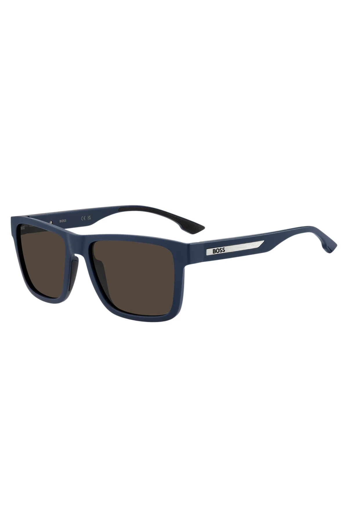 MATTE-BLUE SUNGLASSES WITH LOGO INSERT - 1