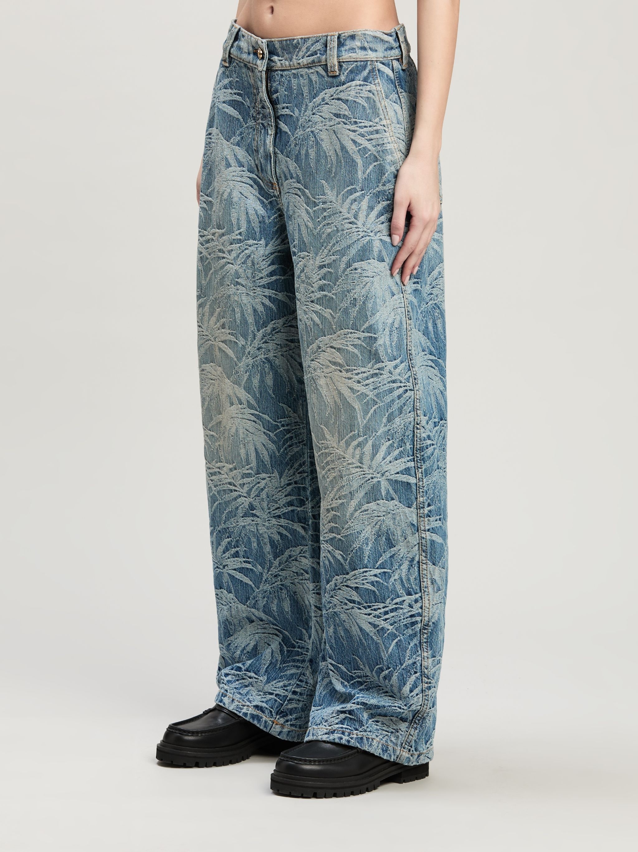 Baggy Jeans Palms Wash Pattern - 4