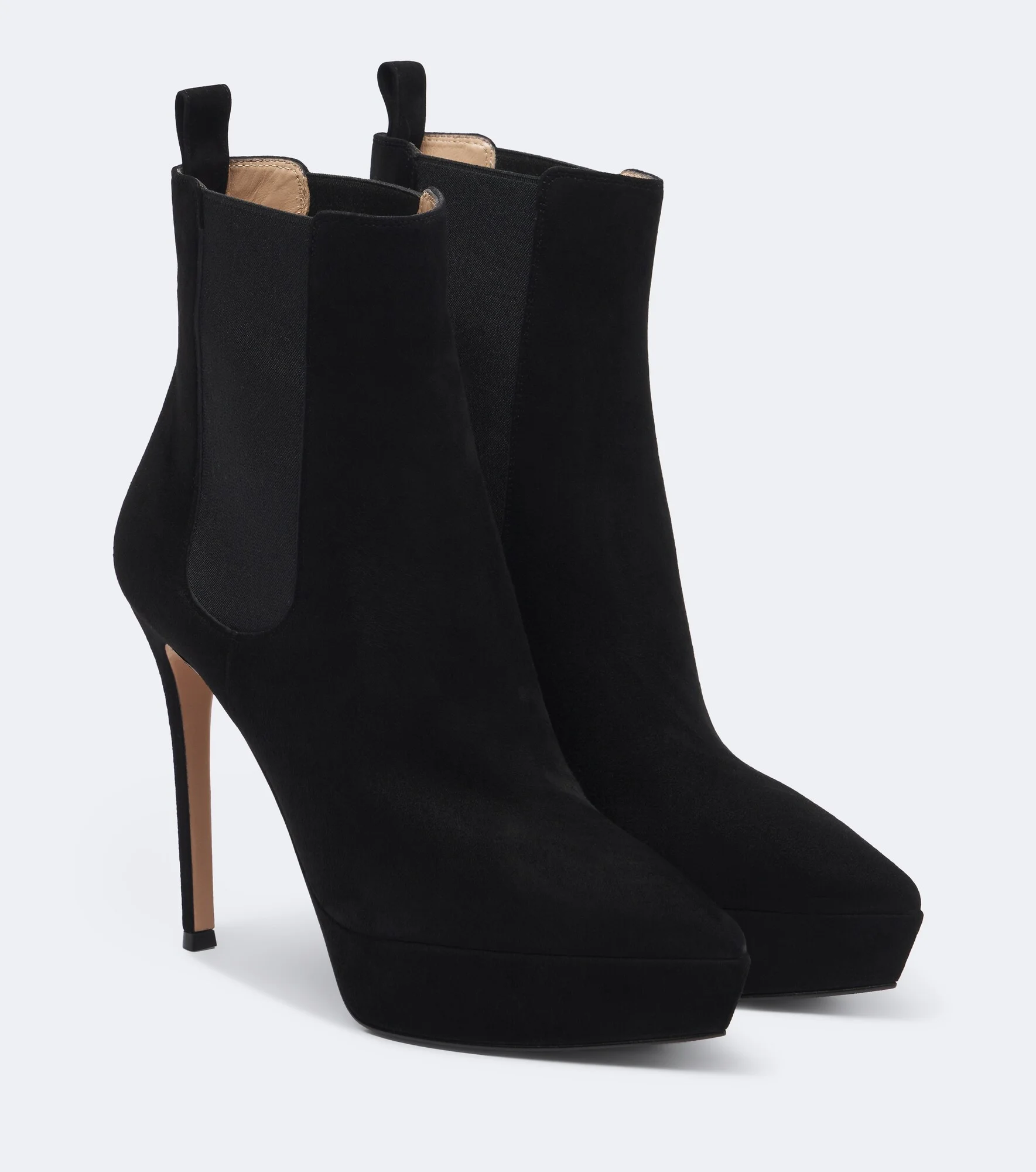 Suede platform ankle boots - 1