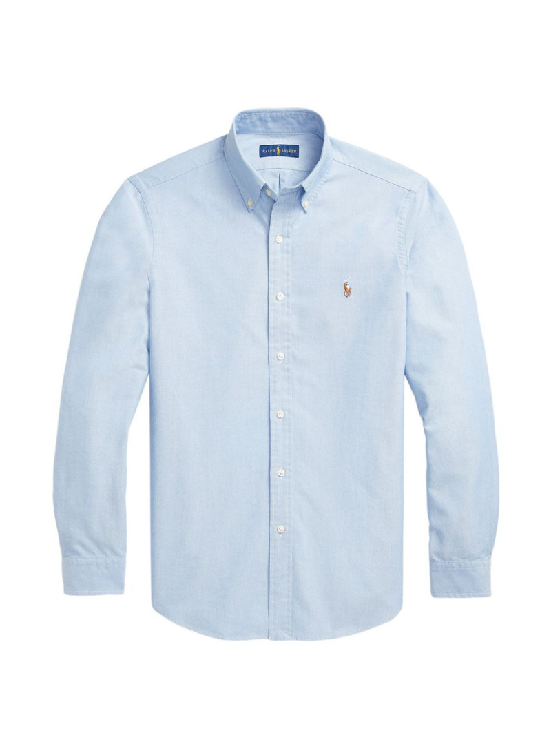 logo-embroidered button-down shirt 1