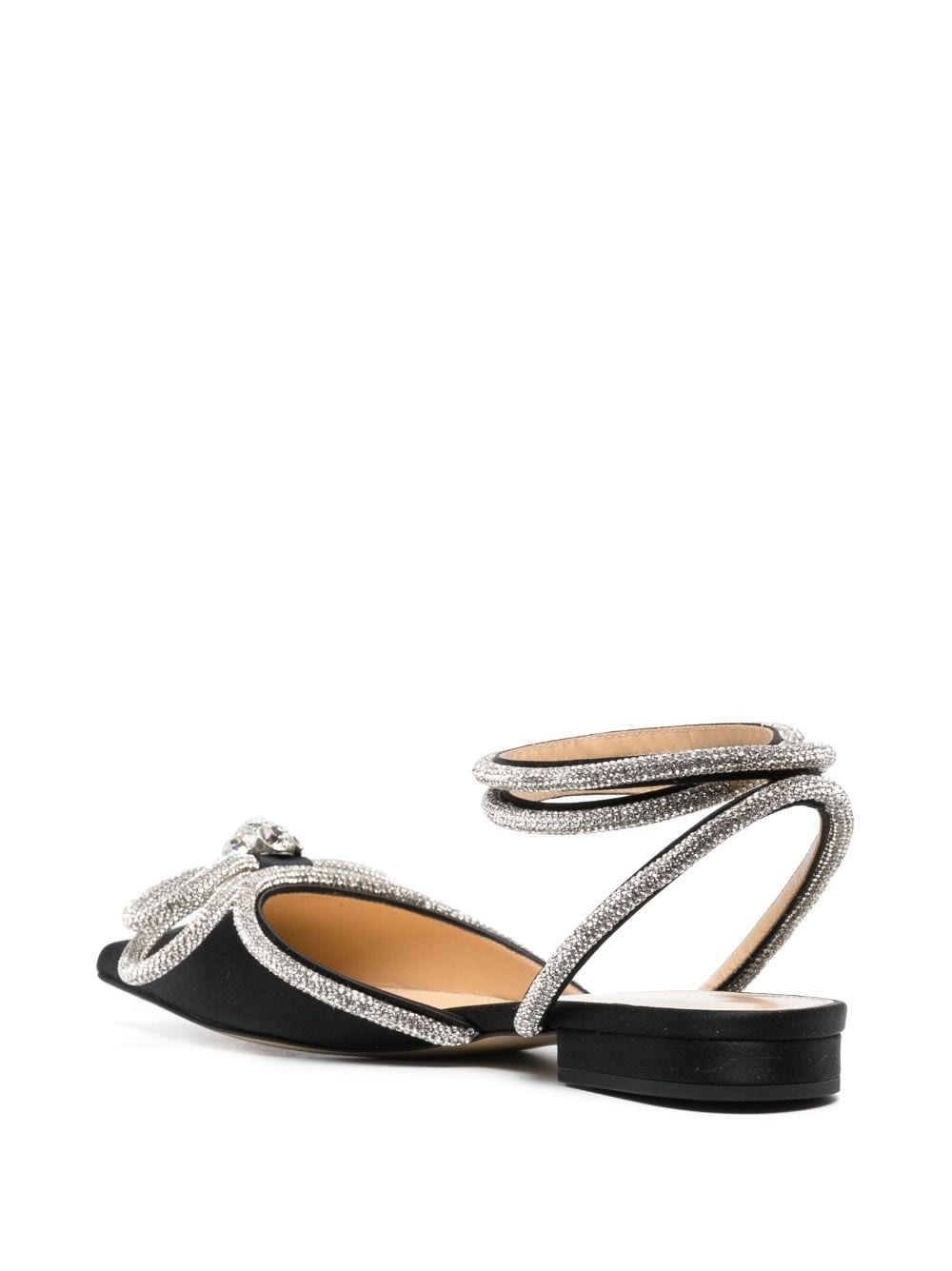 Double Bow satin ballerina shoes - 3