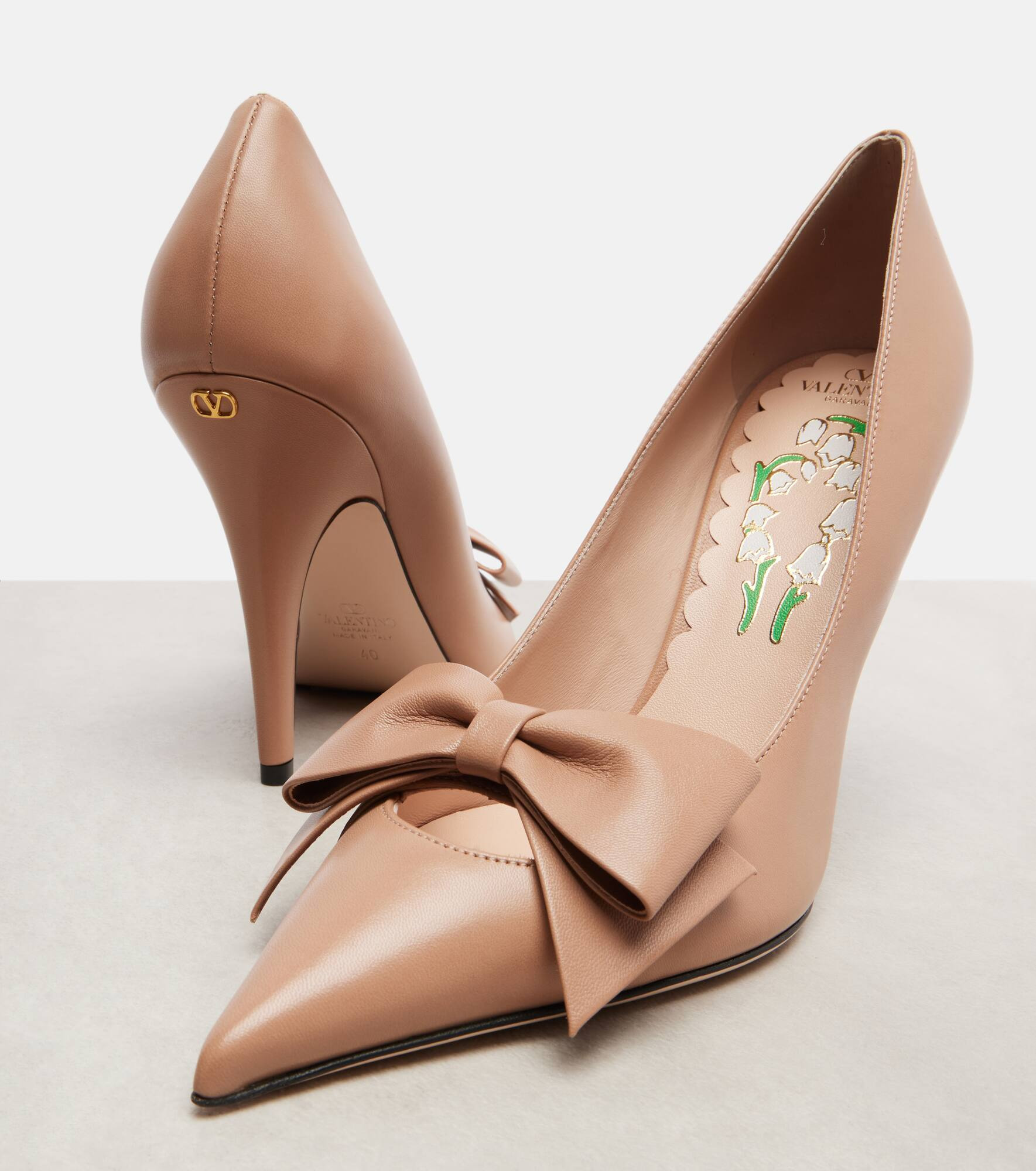 Bowow 100 bow-detail leather pumps - 5