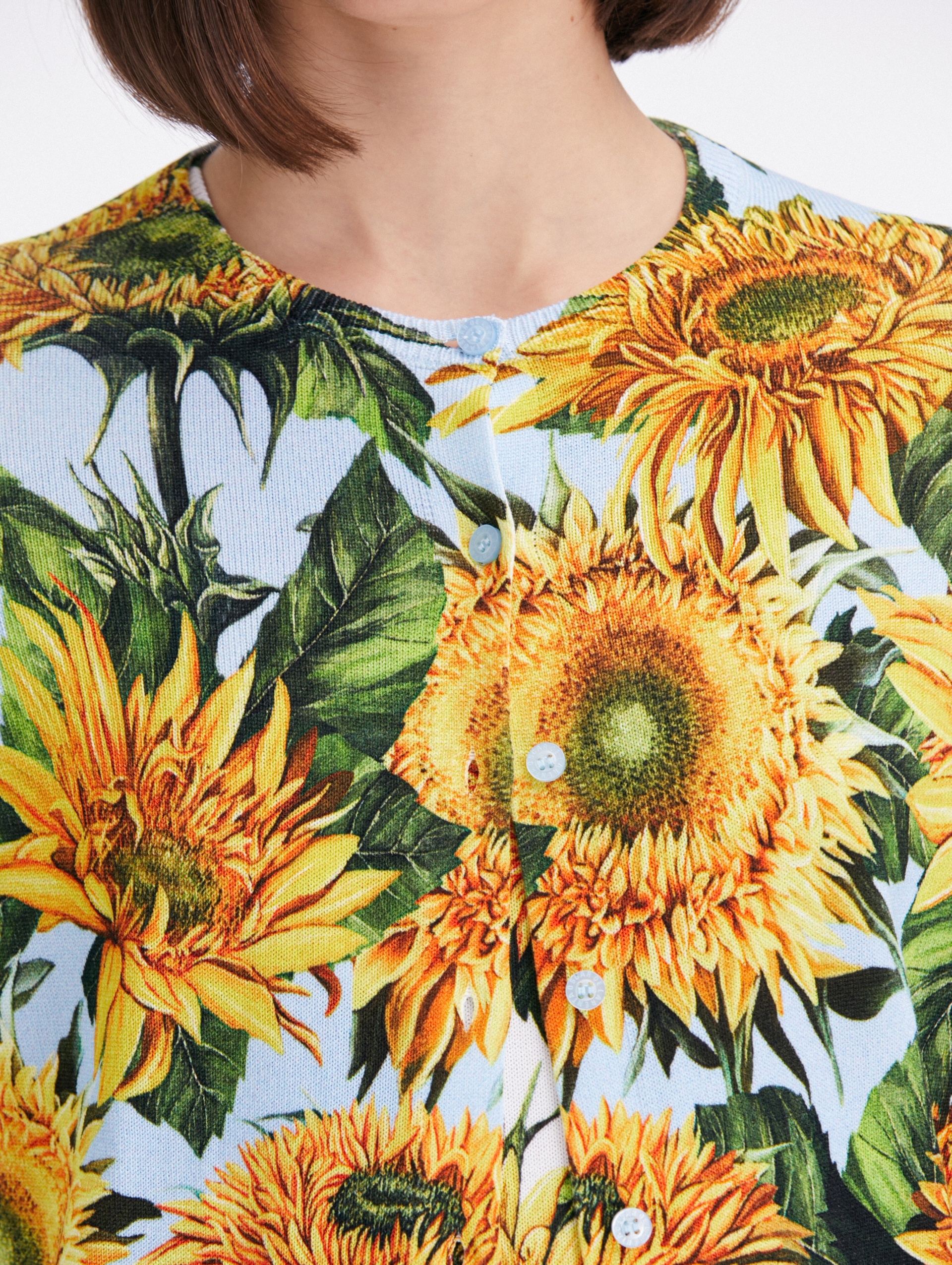 SUNFLOWER PRINTED CARDIGAN - 4