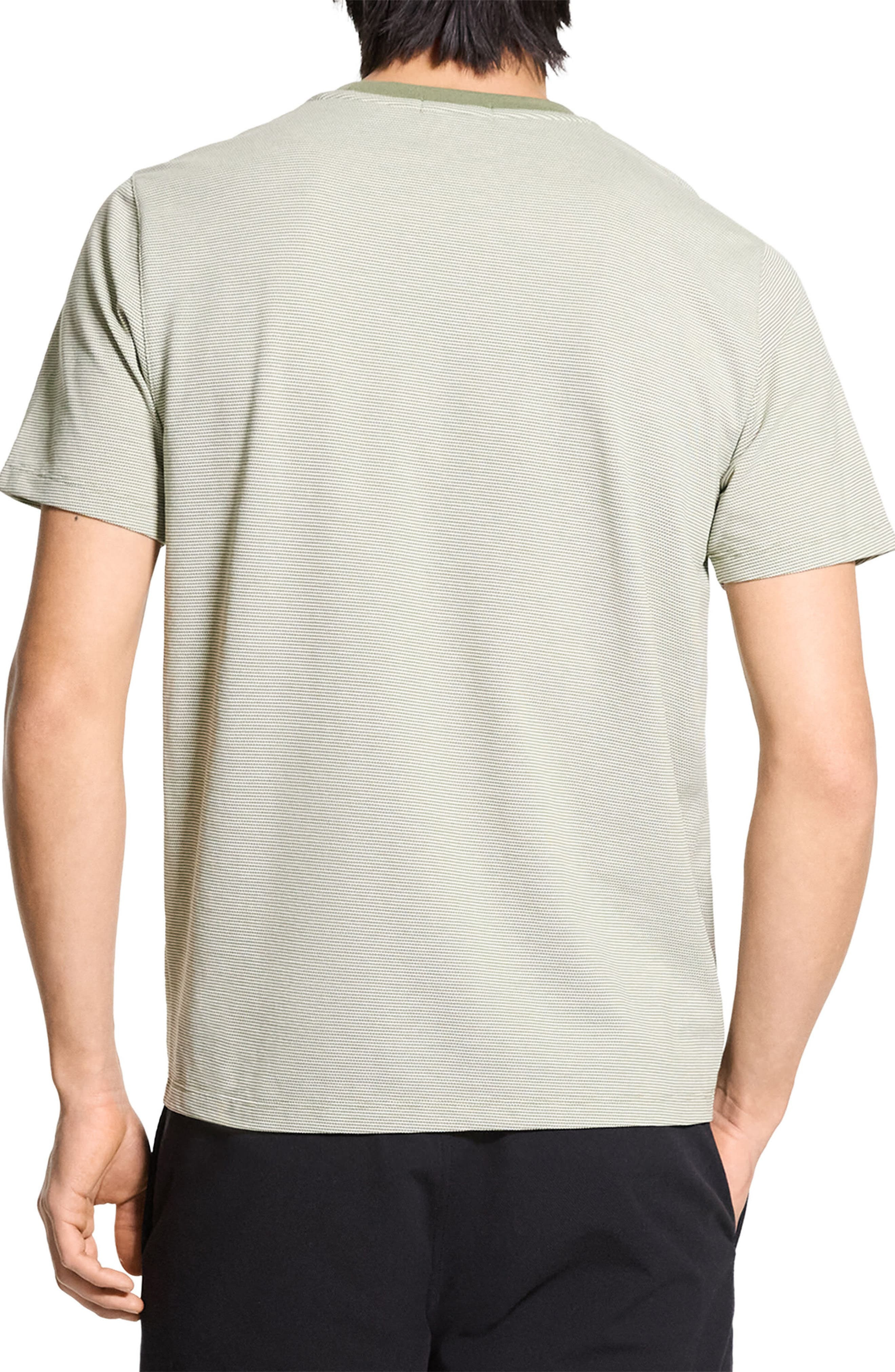 Theory Bird's Eye Ringer T-Shirt in Green Multi at Nordstrom - 2