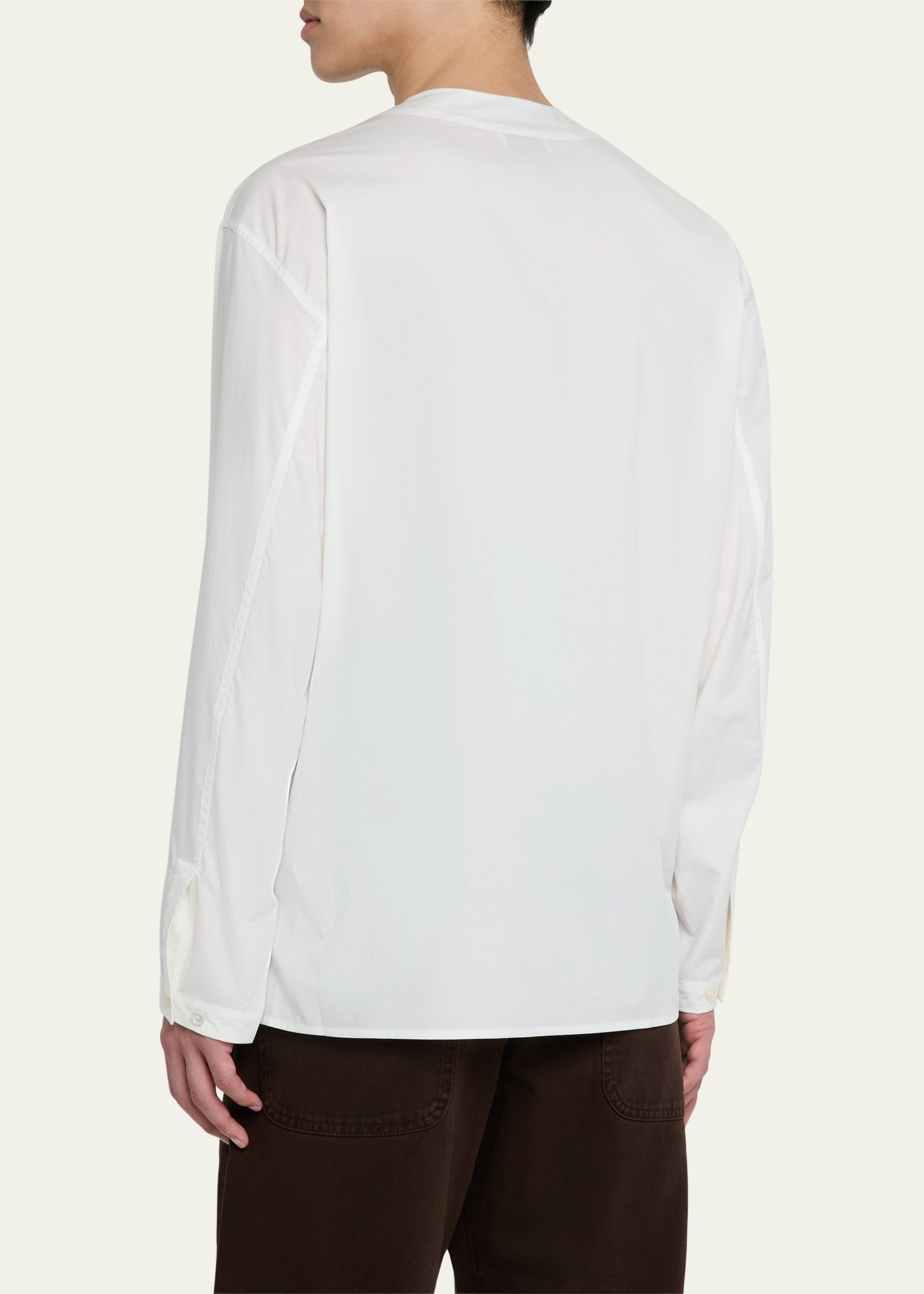 Men's V-Neck Button-Down Shirt - 3