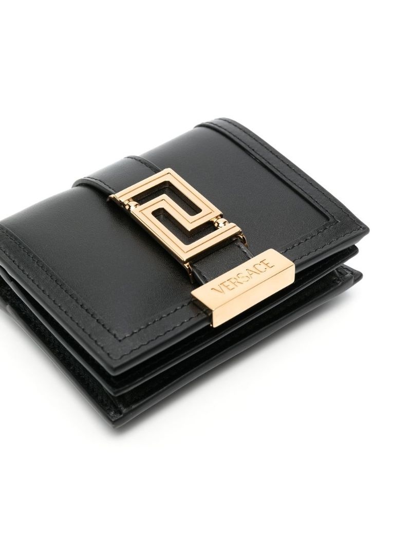 Greca-plaque detail crossbody bag - 4