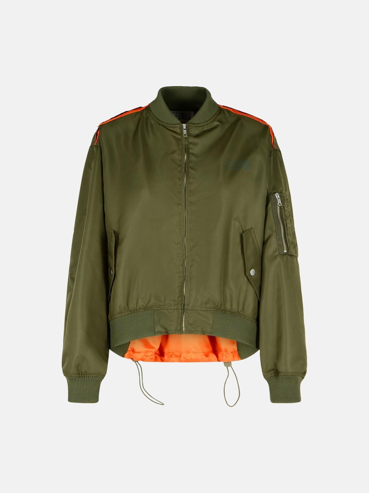アウターその他 MM6 MAISON MARGIELA Bomber jacket Green S52AM0315M35257 MM6 Maison Margiela BOMBER JACKET IN GREEN POLYAMIDE