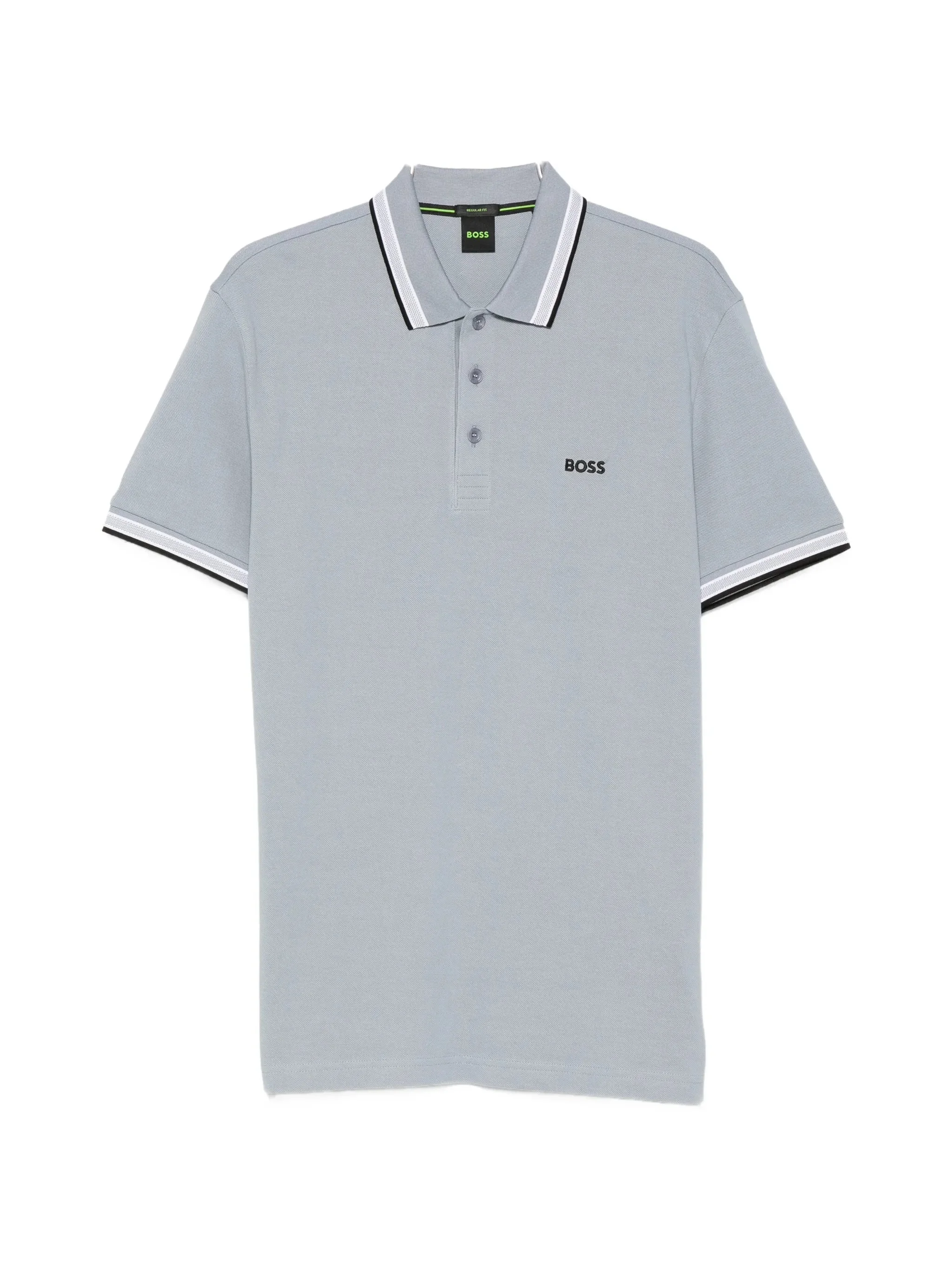Boss Paddy Logo-embroidered Tipped Polo Shirt - 1