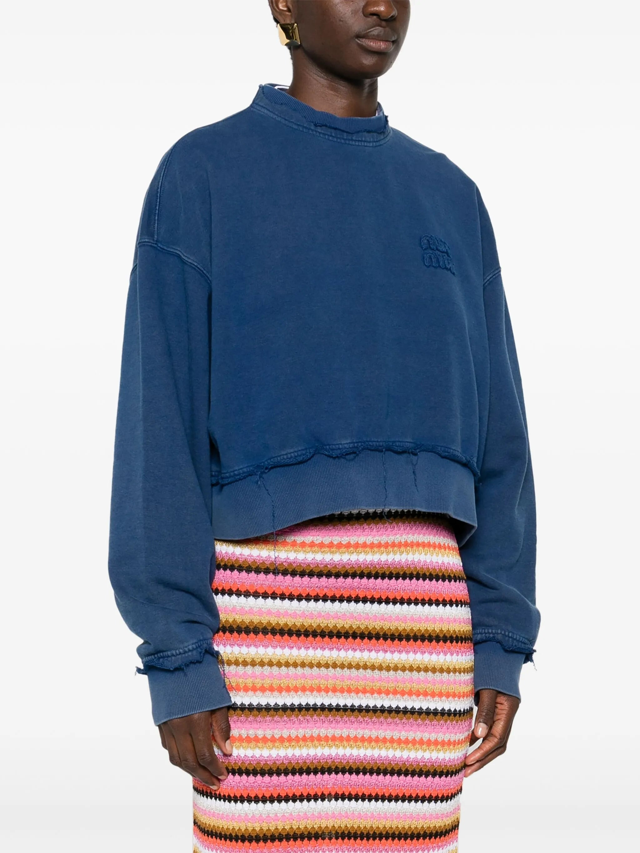 logo-patches cotton sweatshirt - 3