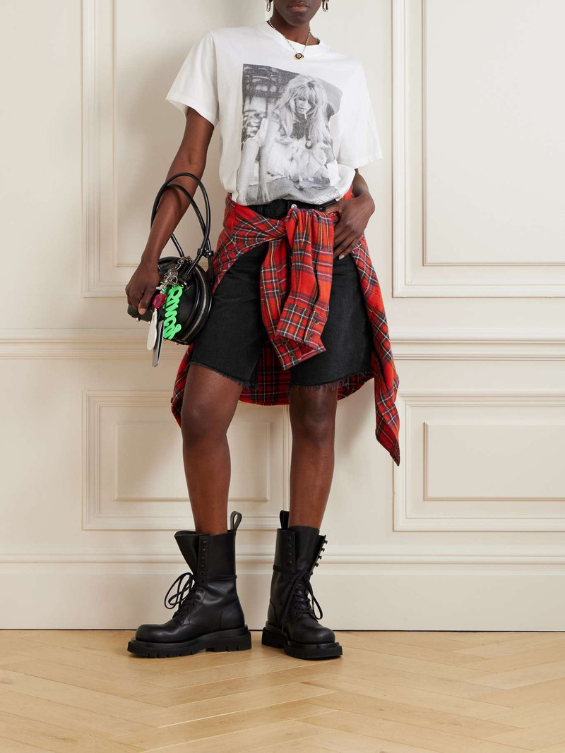 Citizens of Humanity Ayla frayed denim shorts Black outlook