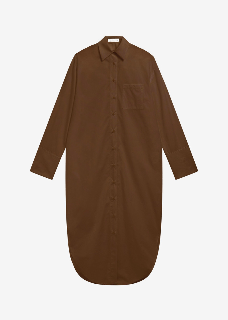 Helena Shirt Dress - Brown 1