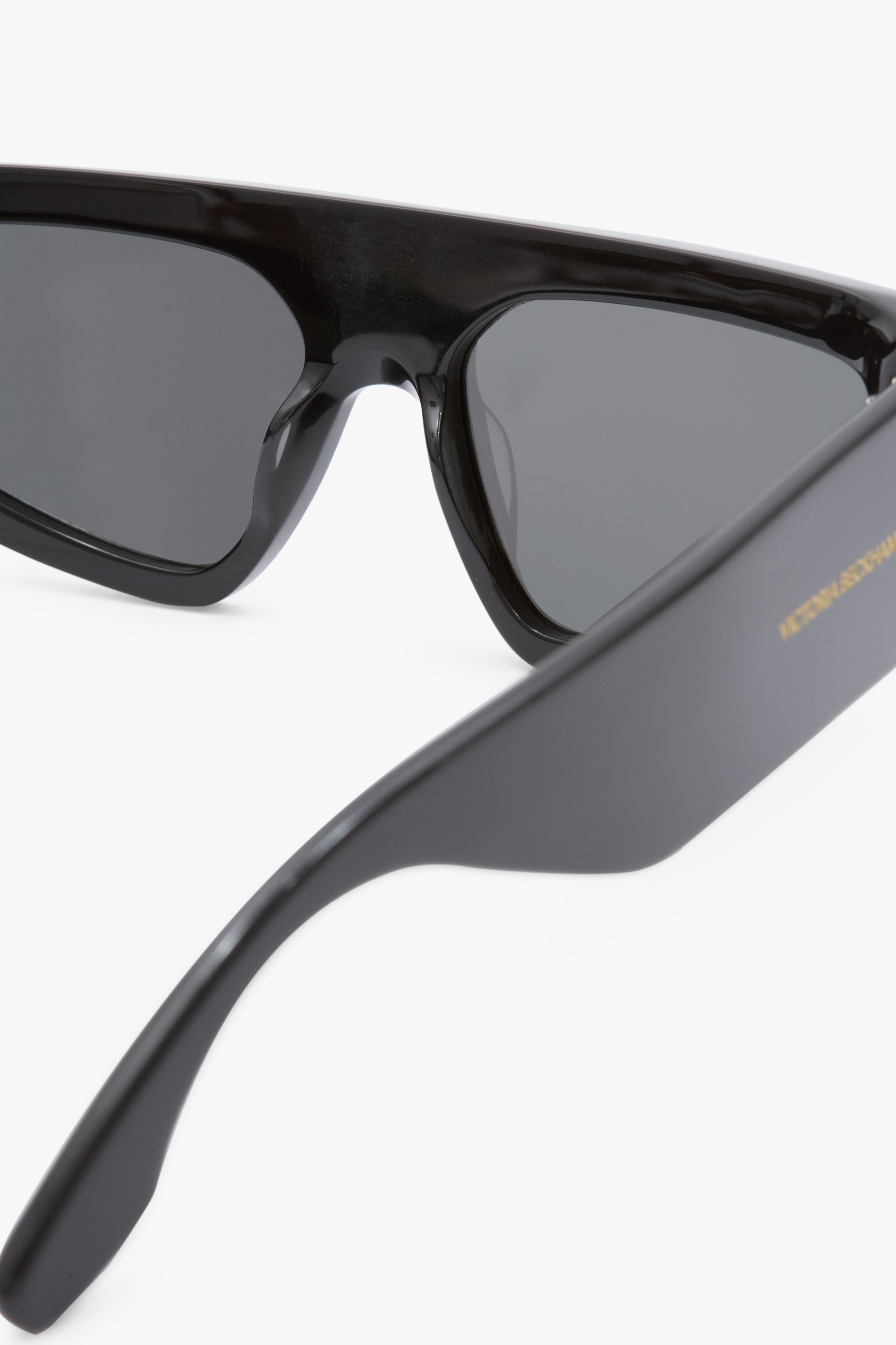 Acetate Visor Sunglasses in Black - 5