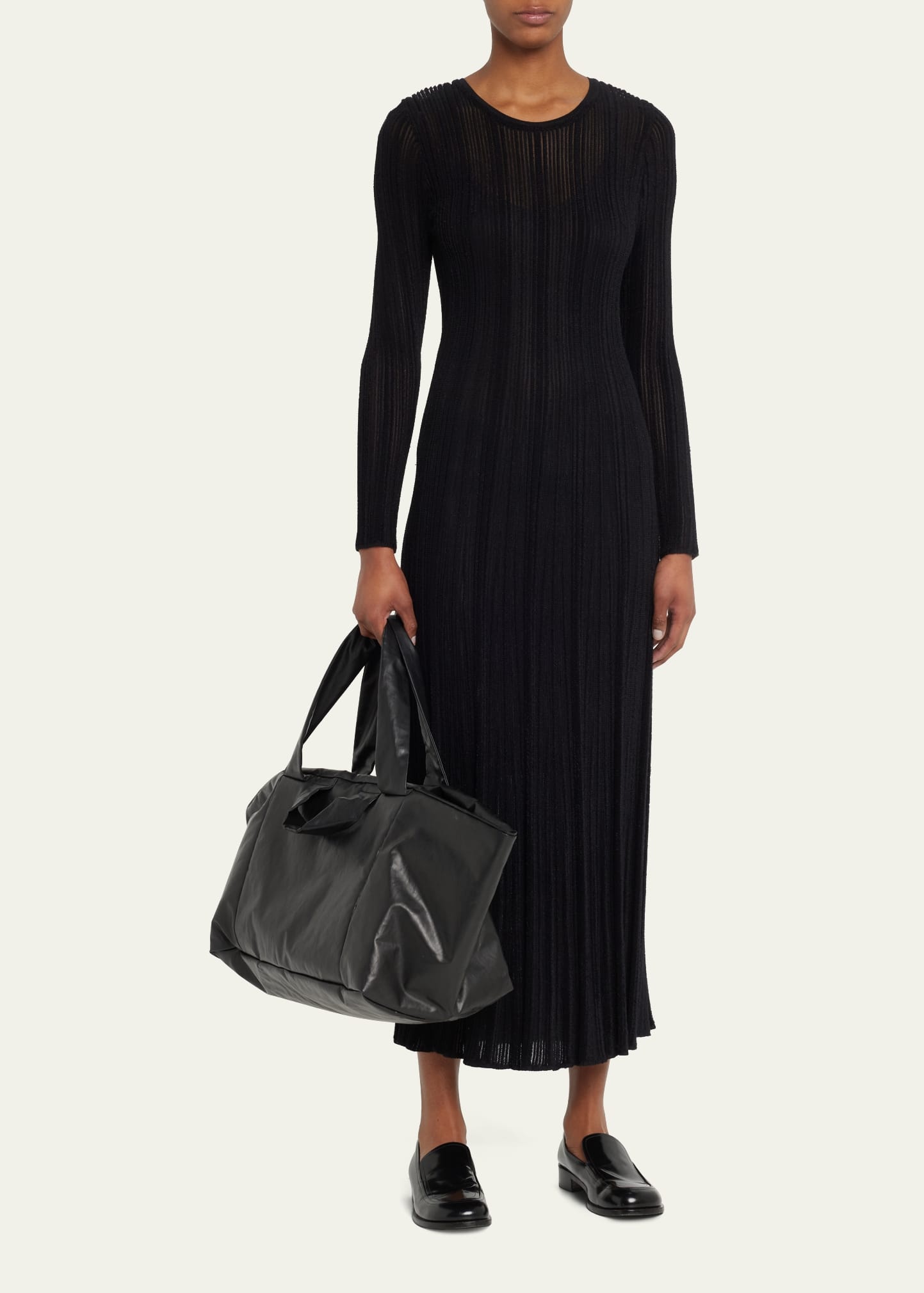 Knot Padded Oil-Coated Shoulder Bag - 5