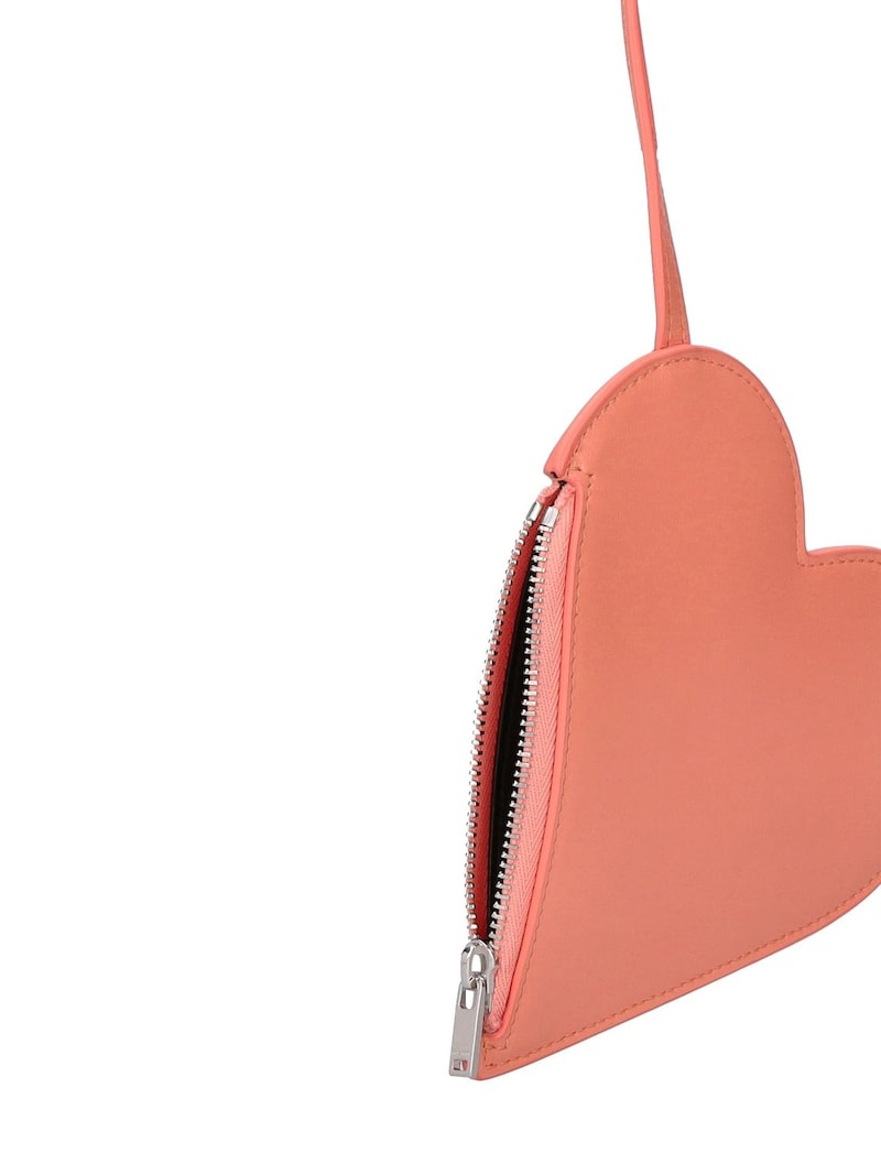 Leather heart-shaped pouch - 3