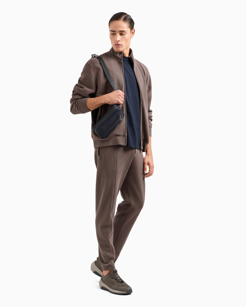 EMPORIO ARMANI TRAVEL ESSENTIALS WAFFLE JERSEY TROUSERS outlook